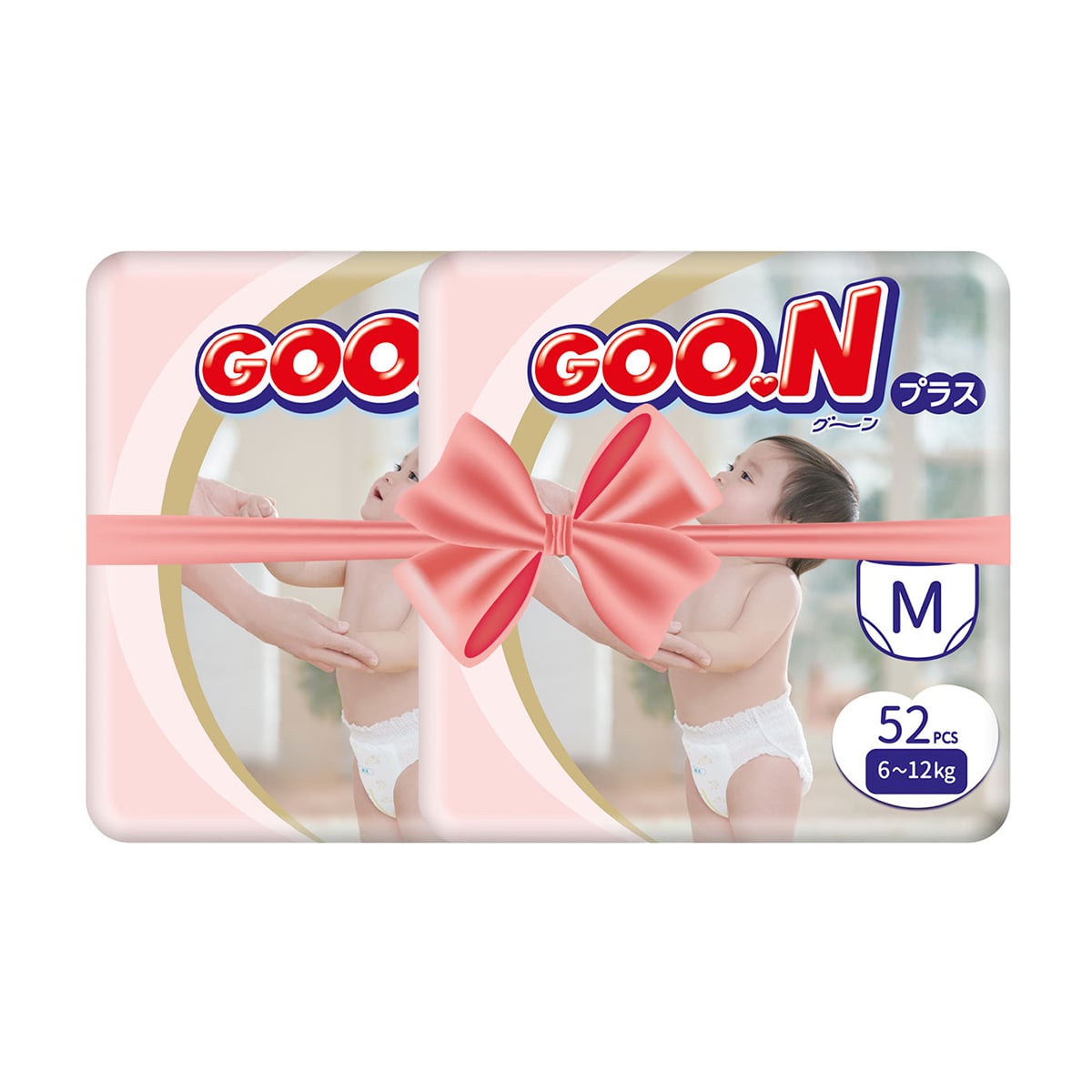 Трусики-підгузки Goo.N Plus розмір M (6-12 кг), 2*52 шт
